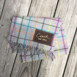 Coach wool Tartan scarf